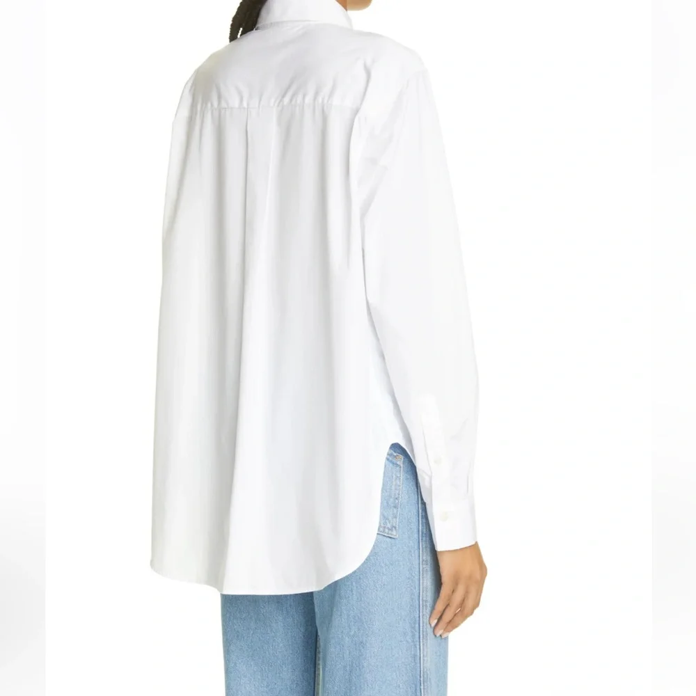 NWT TOTÊME Signature Organic Cotton Poplin Button-Up Shirt - Picture 2 of 14